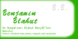 benjamin blahut business card